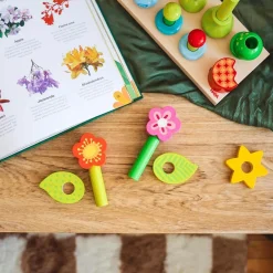 HABA 12-24 Months|Early Learning < Flower Garden Wooden Sorting and Stacking Game
