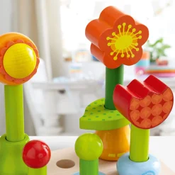 HABA 12-24 Months|Early Learning < Flower Garden Wooden Sorting and Stacking Game