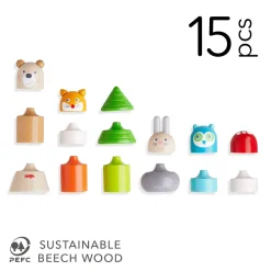 HABA 12-24 Months|Early Learning < Forest Animals Wooden Stacking Toy
