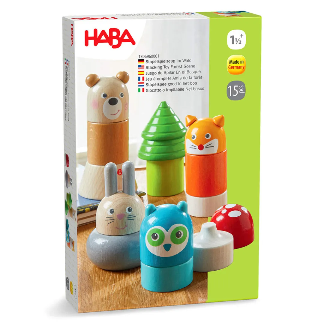 HABA 12-24 Months|Early Learning < Forest Animals Wooden Stacking Toy