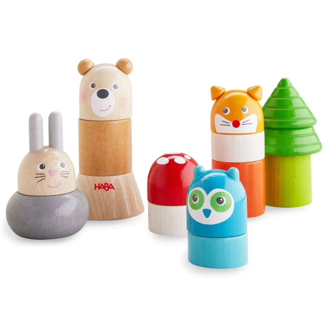 HABA 12-24 Months|Early Learning < Forest Animals Wooden Stacking Toy