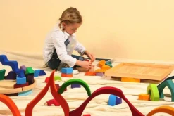 Grimm's Spiel u0026 Holz Wooden Toys|4 Years < Four Elements Puzzle Blocks Set - Large
