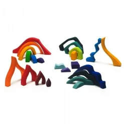 Grimm's Spiel u0026 Holz Wooden Toys|Puzzles < Four Elements Wooden Puzzle - Small