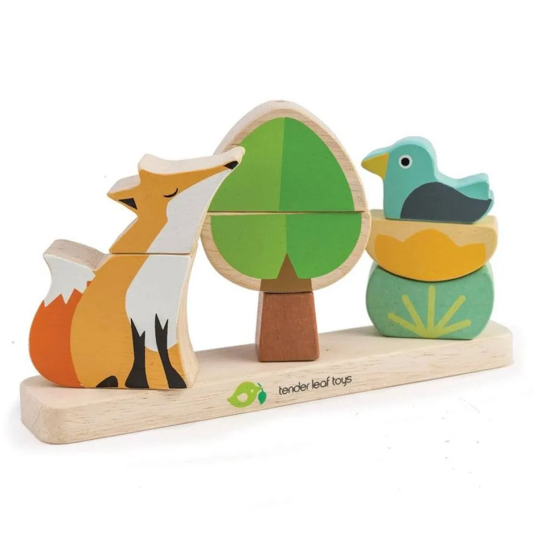 Tender Leaf Toys 12-24 Months|Wooden Toys < Foxy Magnetic Stacker