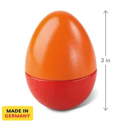 HABA Wooden Toys|2 Years < Fun with Sounds Wooden Eggs - Wooden Rattles
