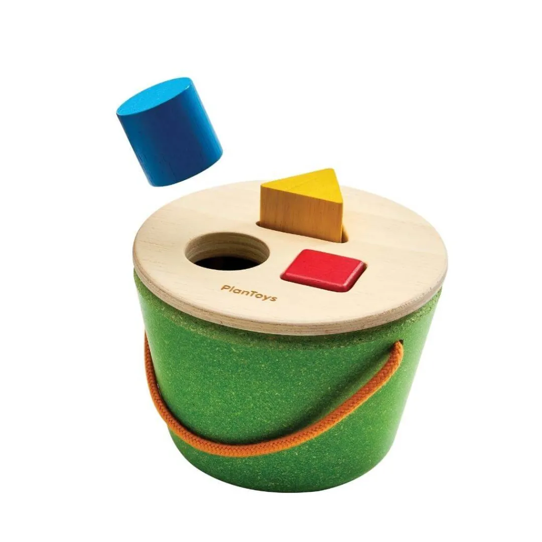 PlanToys Early Learning|Wooden Toys < Geo Shape Sorter Bucket