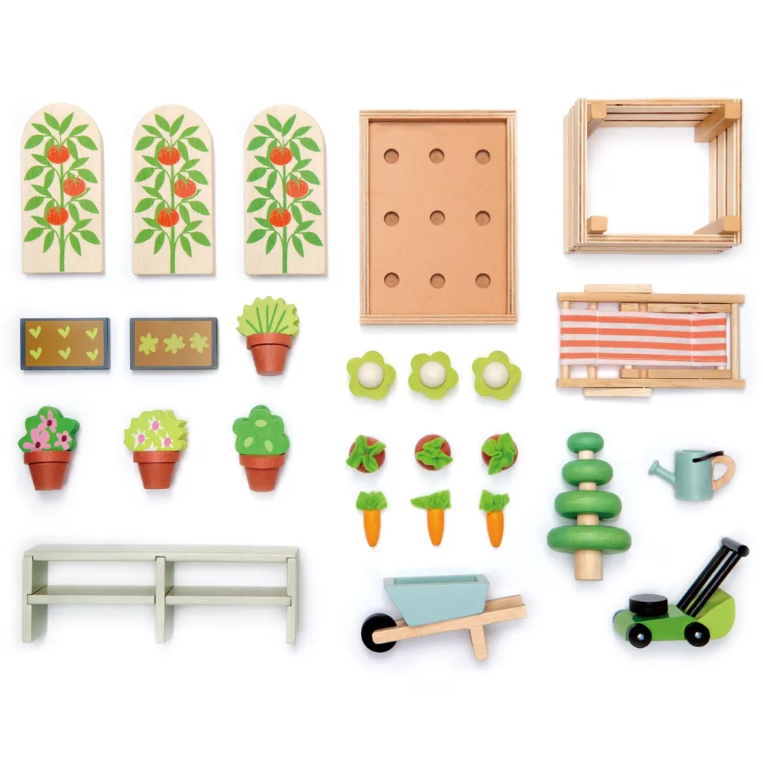 Tender Leaf Dollhouses|Wooden Toys < Greenhouse and Garden Set