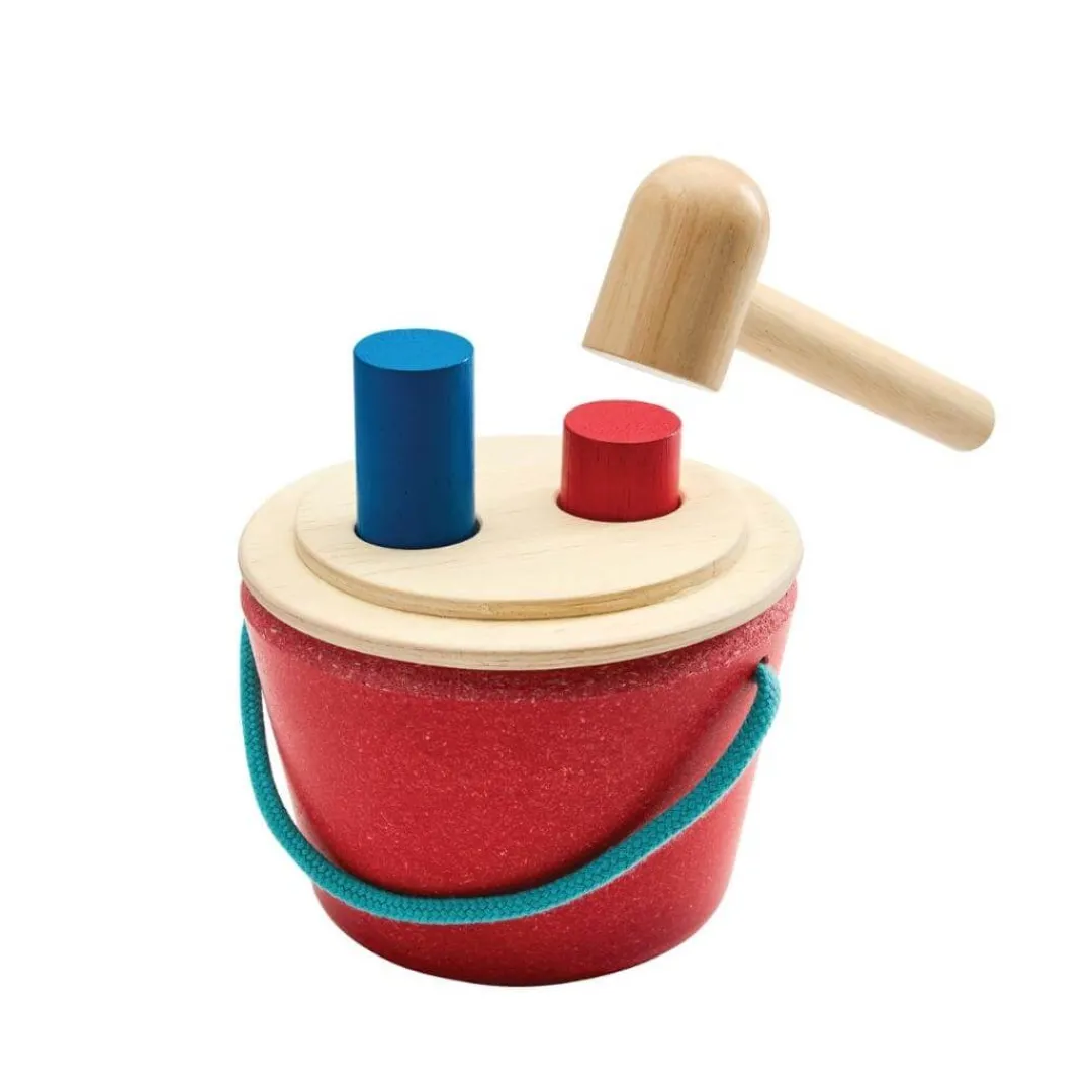 PlanToys Early Learning|Wooden Toys < Hammering Peg Bucket
