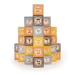 Uncle Goose Early Learning|Wooden Toys < Hebrew Wooden Alphabet Blocks