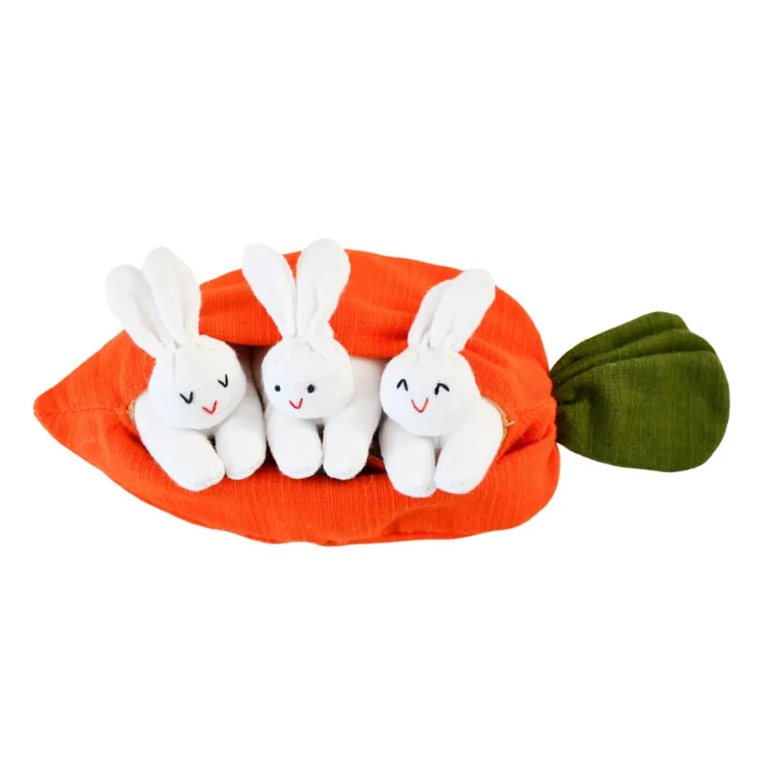 Liebman Design Imports 4 Years|3 Years < Hide-and-Seek Bunnies in Carrot Pouch