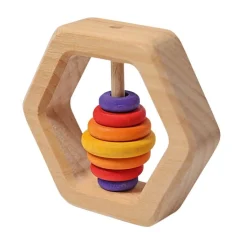 Grimm's Spiel u0026 Holz 12-24 Months|Handmade Toys < Honeycomb Hexagon Baby Rattle