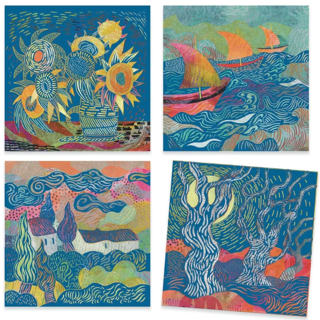 Djeco 5 Years|7+ Years < Inspired by Van Gogh Scratch Kit