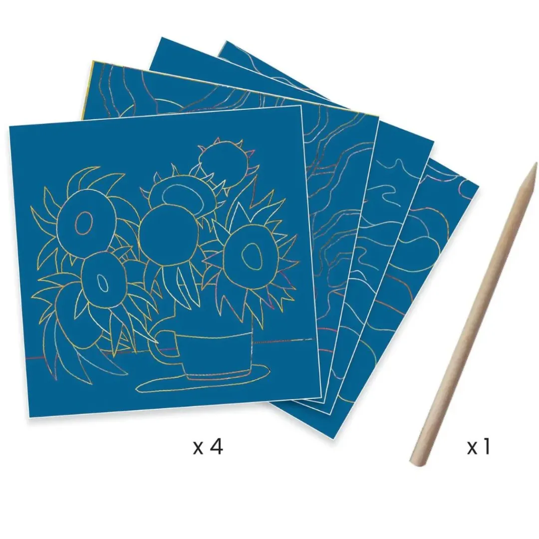 Djeco 5 Years|7+ Years < Inspired by Van Gogh Scratch Kit