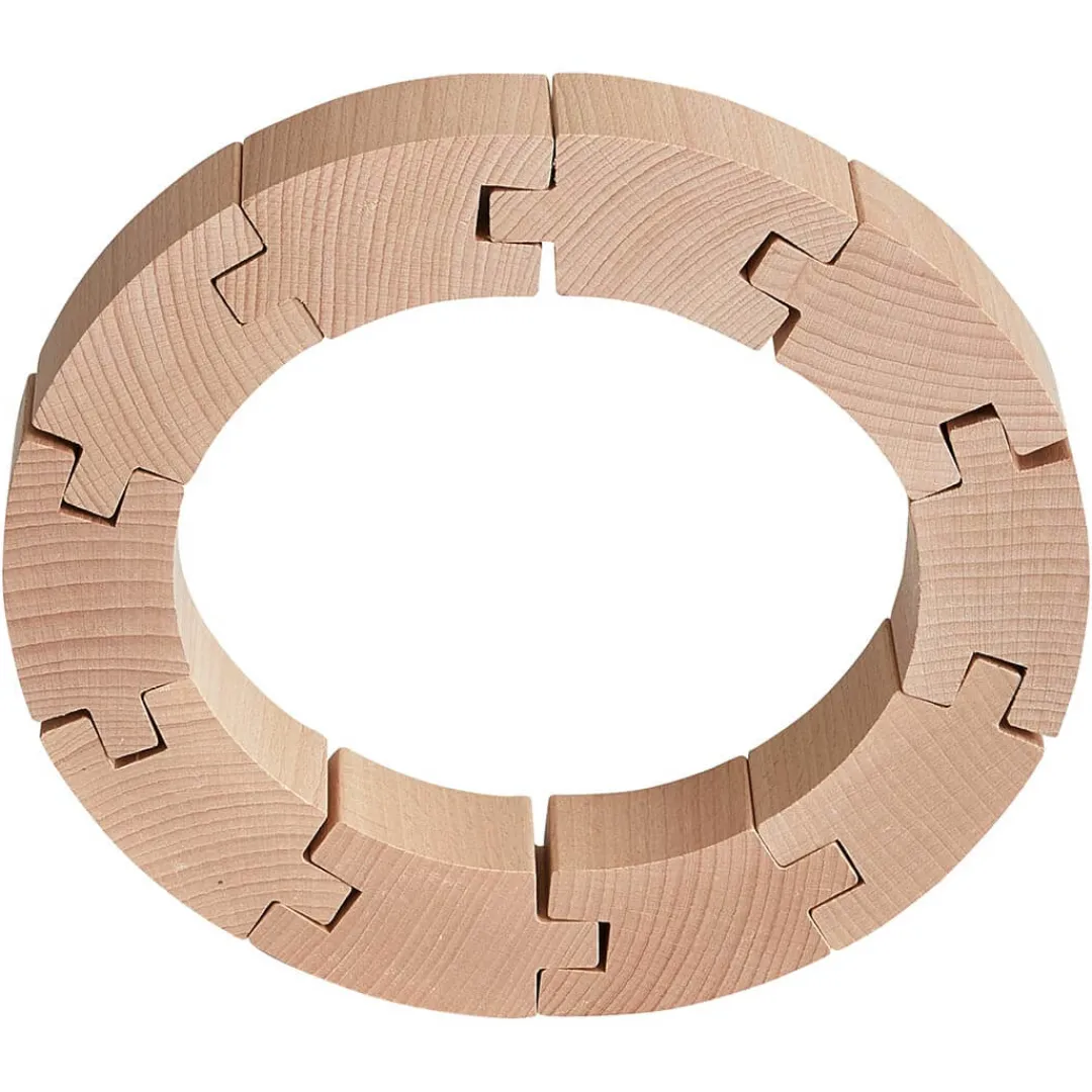 HABA Wooden Toys|4 Years < Interlocking Wooden Blocks Construction Set