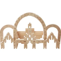 HABA Wooden Toys|4 Years < Interlocking Wooden Blocks Construction Set