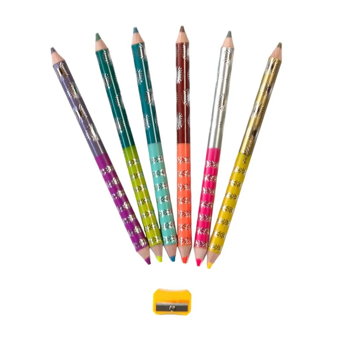 eeBoo 4 Years|5 Years < King Fox 6 Jumbo Double-Sided Pencils