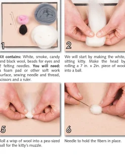 Woolpets Other Crafts|Handwork < Kitties Needle Felting Kit