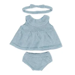 Miniland Dolls|4 Years < Knit Doll Outfit - 15" Dress & Headband