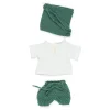 Miniland Dolls|4 Years < Knit Doll Outfit - 12" Forest Set & Bonnet