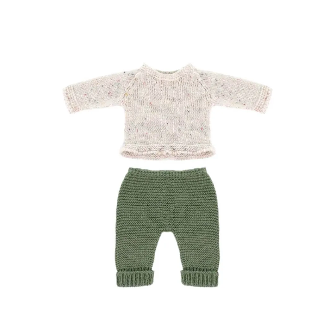Miniland Dolls|4 Years < Knit Doll Sweater and Pant Set - 12"