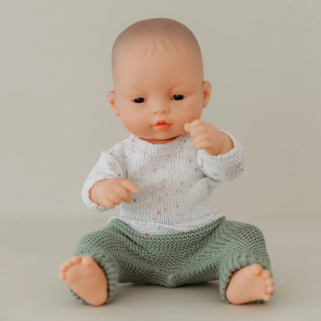 Miniland Dolls|4 Years < Knit Doll Sweater and Pant Set - 12"