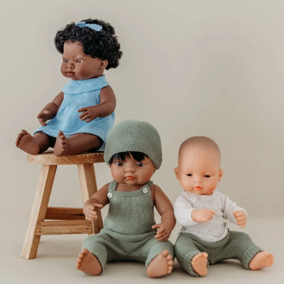 Miniland Dolls|4 Years < Knit Doll Sweater and Pant Set - 12"