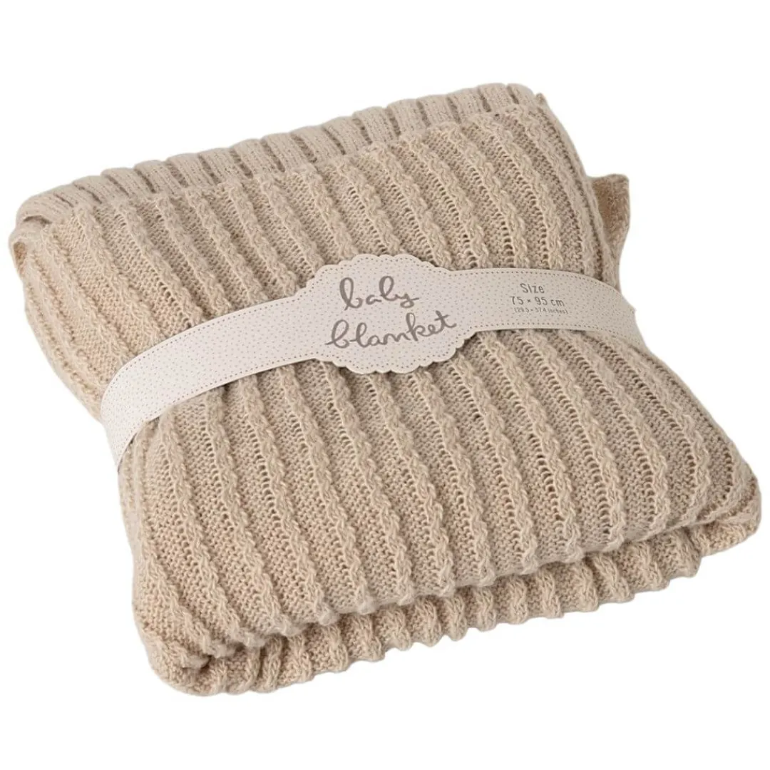 Maileg Maileg Collection|2 Years < Knit Ribbed Baby Blanket