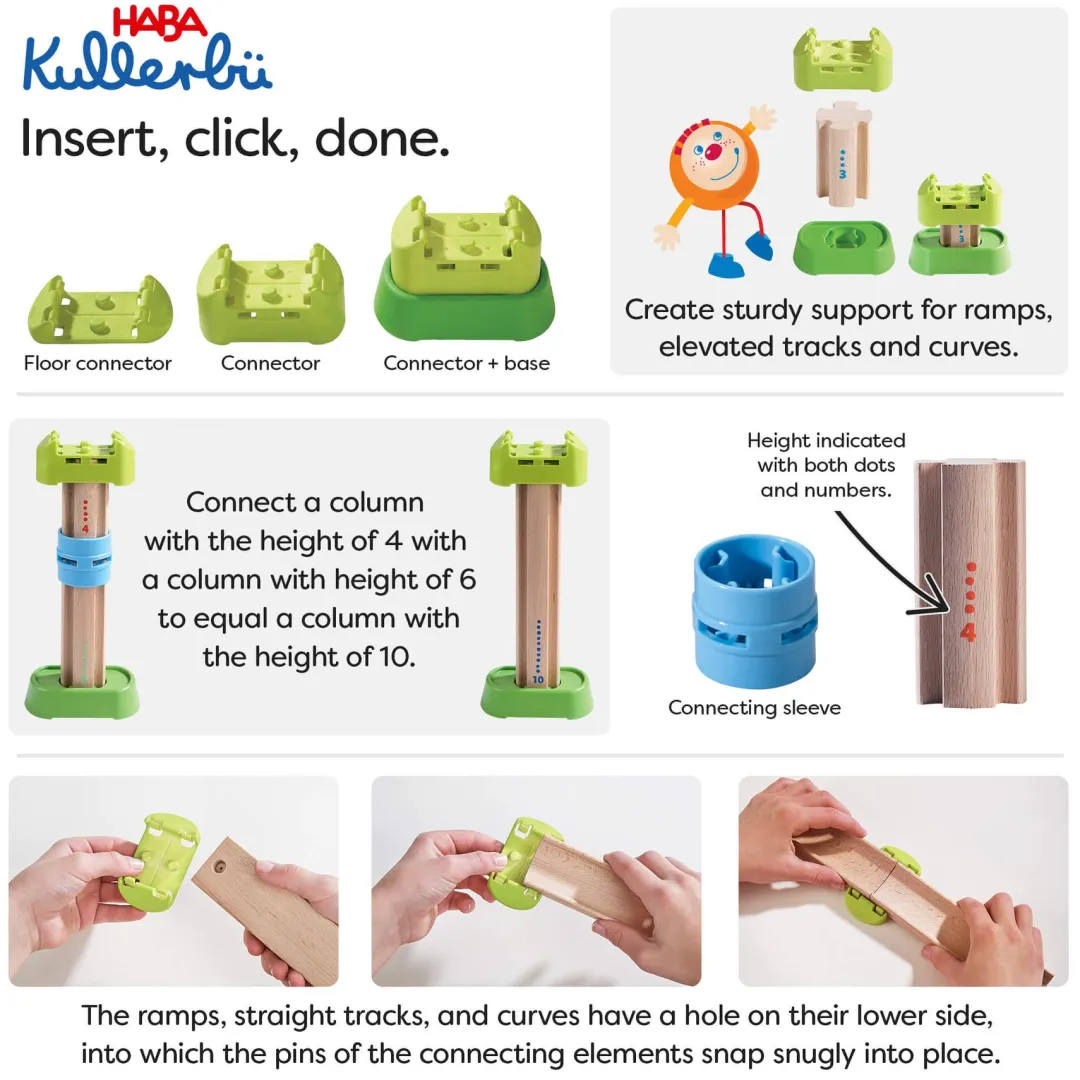 HABA Marble & Ball Runs|Wooden Toys < Kullerbu Mountain Adventure Track Set