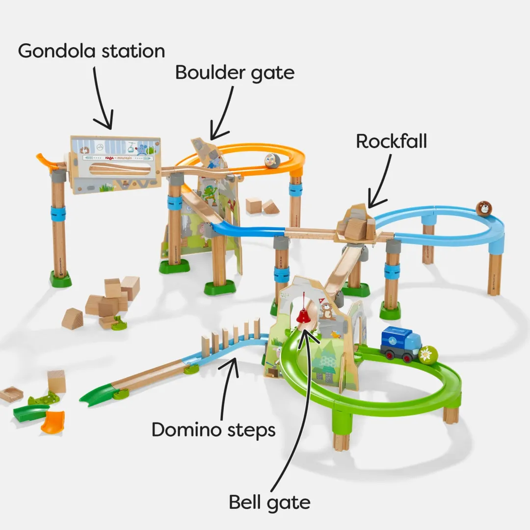 HABA Marble & Ball Runs|Wooden Toys < Kullerbu Mountain Adventure Track Set