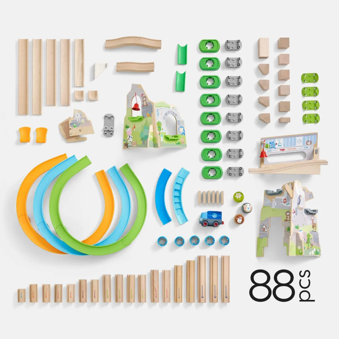 HABA Marble & Ball Runs|Wooden Toys < Kullerbu Mountain Adventure Track Set