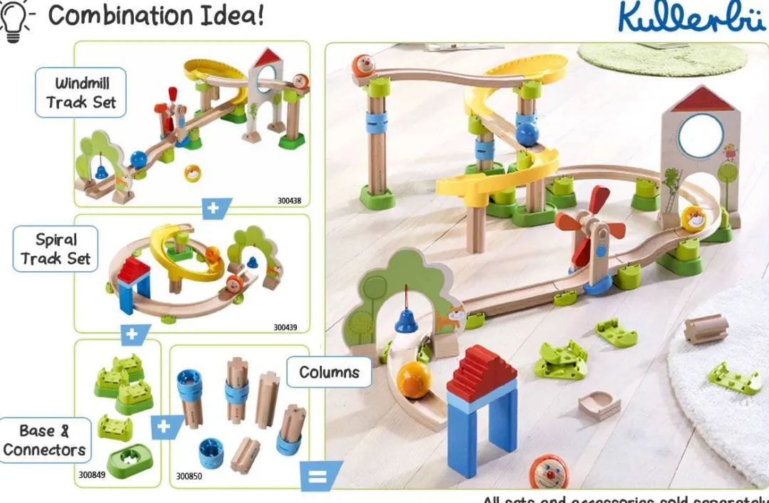HABA Marble & Ball Runs|Wooden Toys < Kullerbu Spiral Starter Track Set