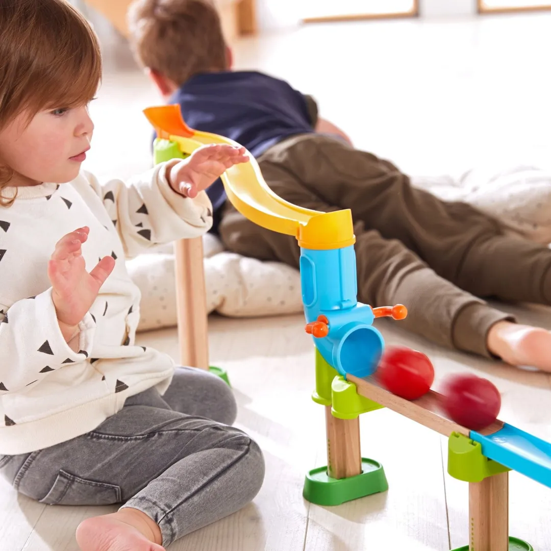 HABA Marble & Ball Runs|Wooden Toys < Kullerbu Traffic Jam Ball Track Set