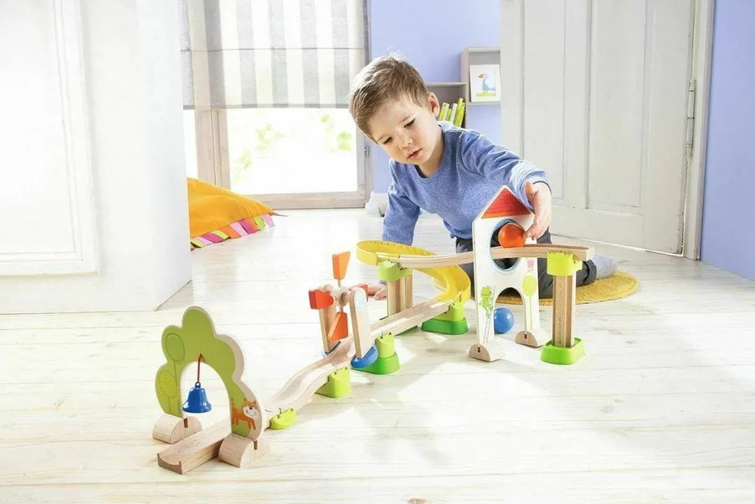 HABA Marble & Ball Runs|4 Years < Kullerbu Windmill Starter Track Set - 25 Pieces