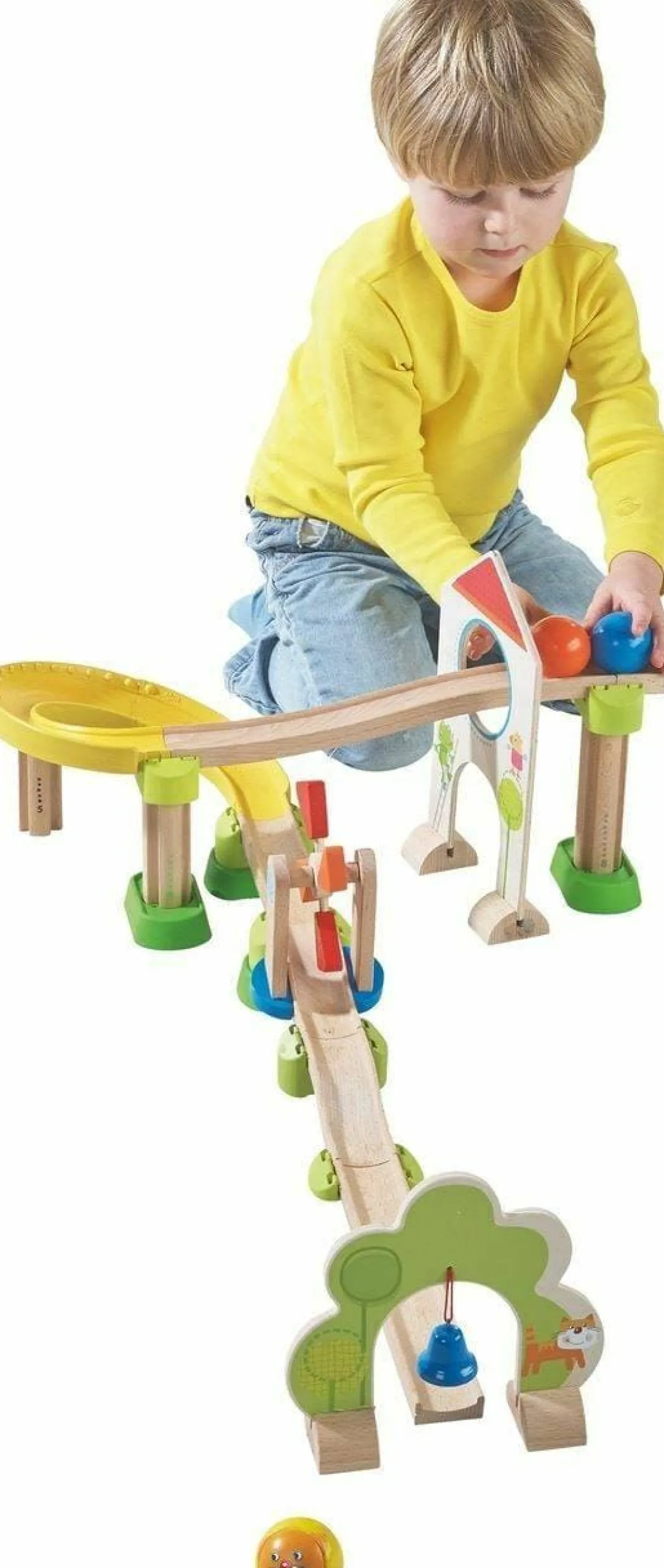 HABA Marble & Ball Runs|4 Years < Kullerbu Windmill Starter Track Set - 25 Pieces