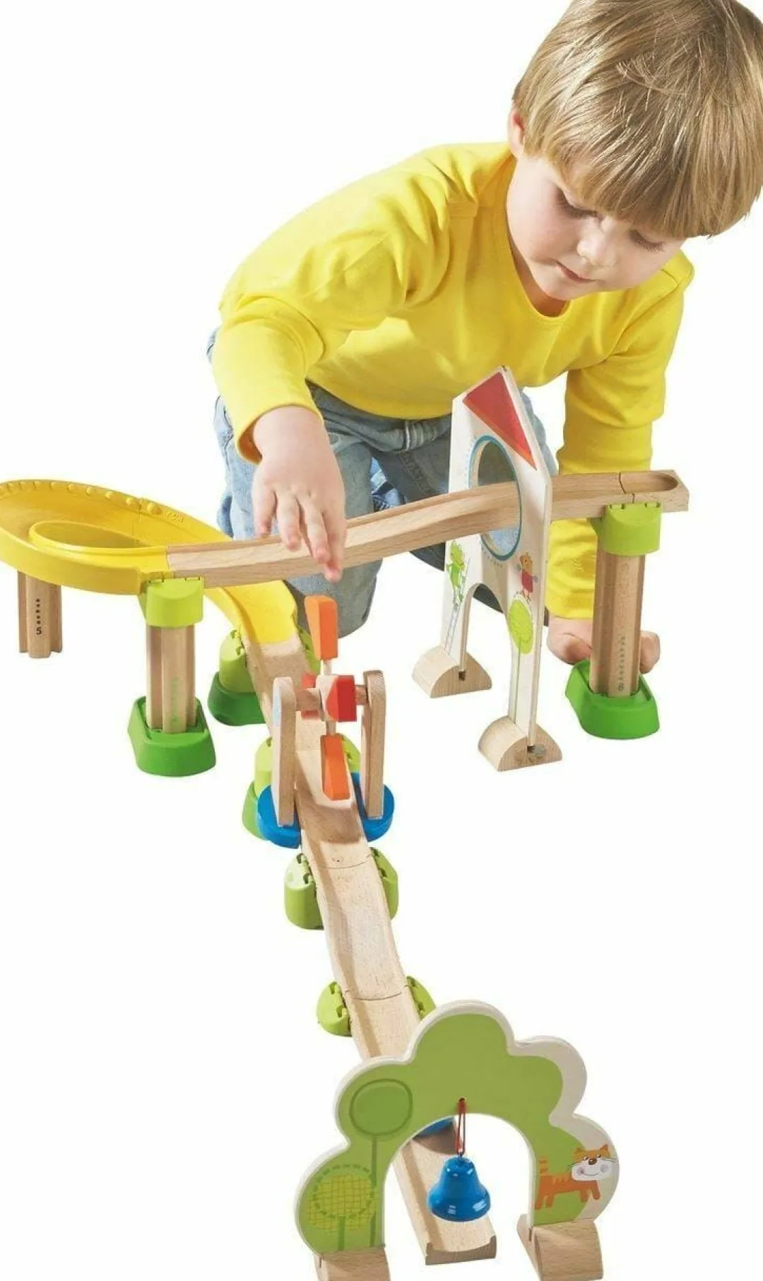 HABA Marble & Ball Runs|4 Years < Kullerbu Windmill Starter Track Set - 25 Pieces