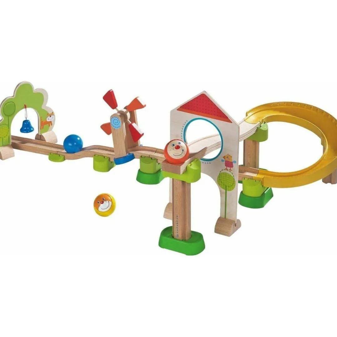 HABA Marble & Ball Runs|4 Years < Kullerbu Windmill Starter Track Set - 25 Pieces