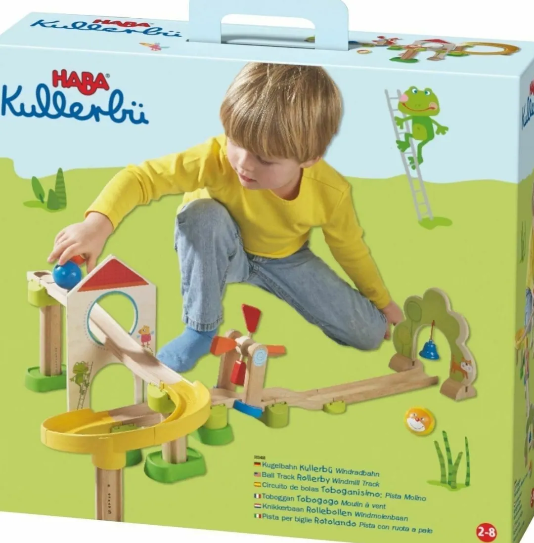 HABA Marble & Ball Runs|4 Years < Kullerbu Windmill Starter Track Set - 25 Pieces