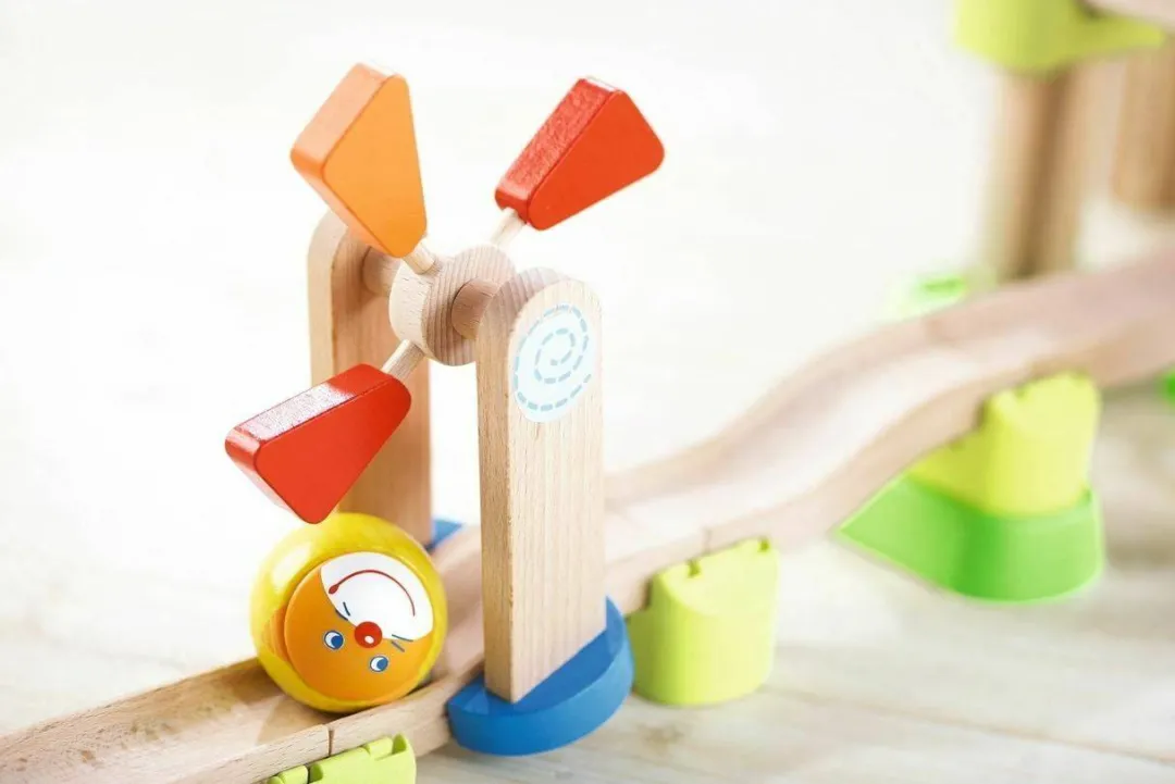 HABA Marble & Ball Runs|4 Years < Kullerbu Windmill Starter Track Set - 25 Pieces