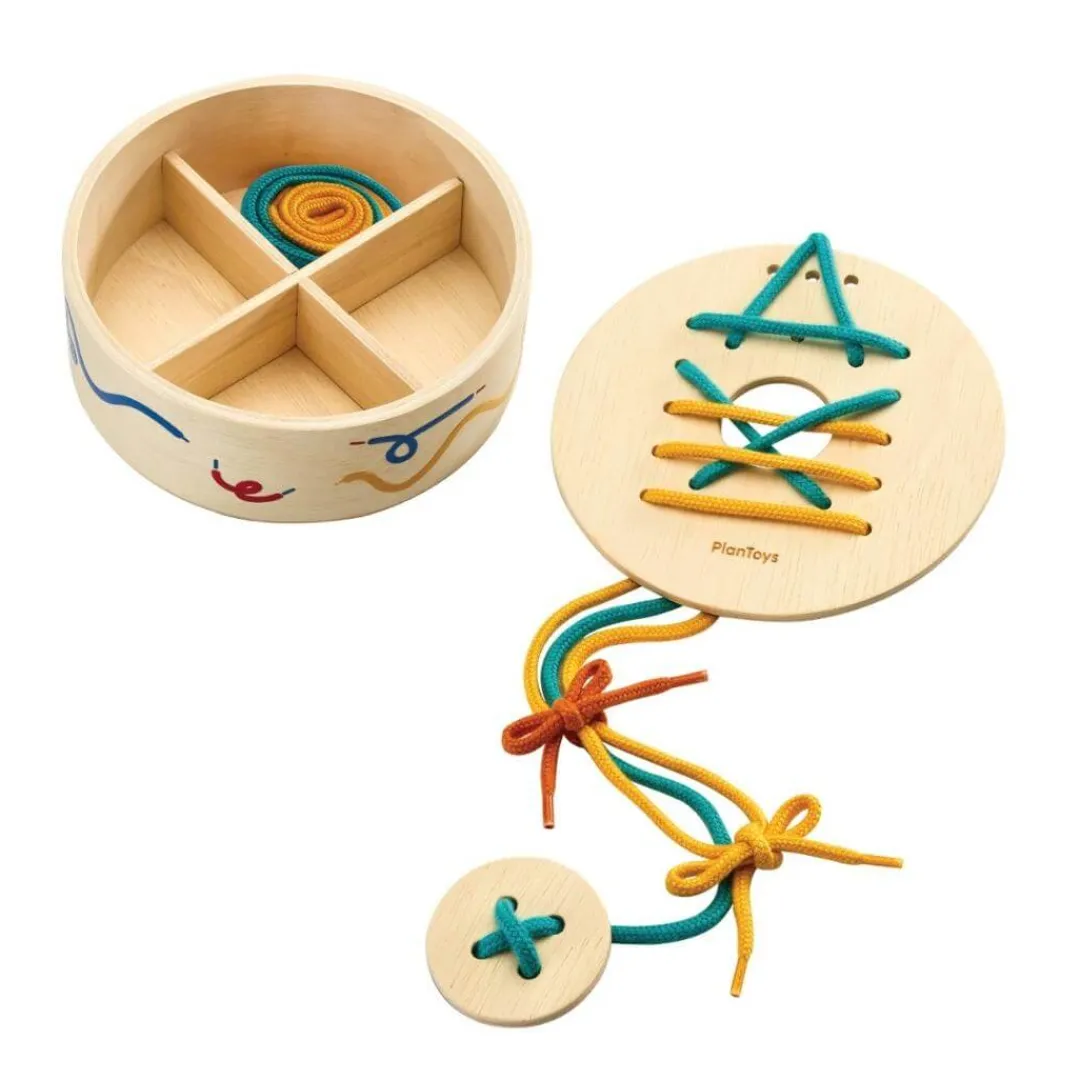 PlanToys Early Learning|Wooden Toys < Lacing Skills Set