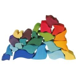 Grimm's Spiel u0026 Holz Wooden Toys|Puzzles < Large Ammonite Snail - Wooden Puzzle Blocks