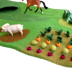 Tara Treasures Summer Nature Table|4 Years < Large Felted Farm Play Mat