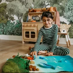 Tara Treasures Summer Nature Table|4 Years < Large Felted Ocean and Shoreline Play Mat