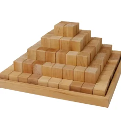 Grimm's Spiel u0026 Holz Marble & Ball Runs|Wooden Toys < Large Natural Wooden Stepped Pyramid