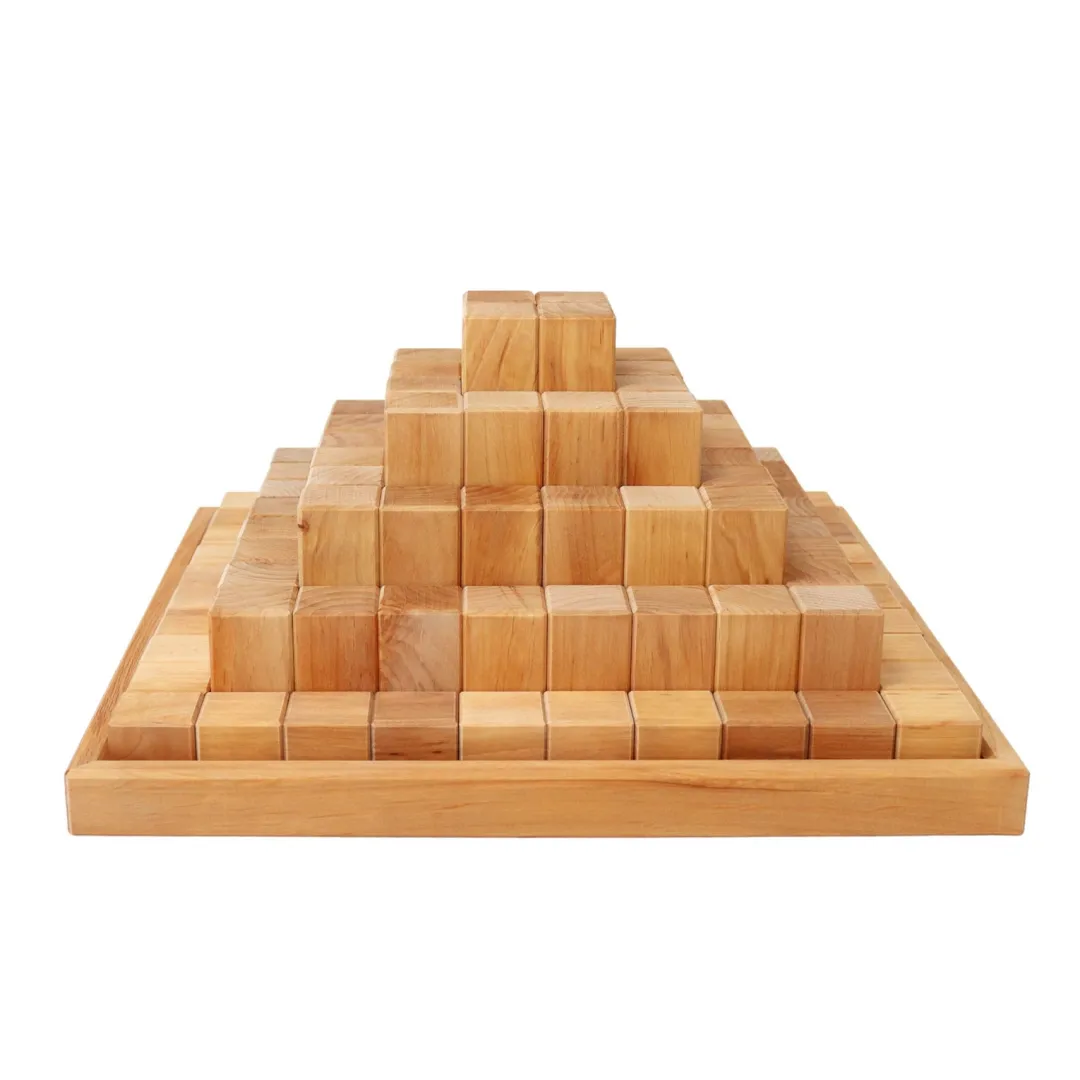 Grimm's Spiel u0026 Holz Marble & Ball Runs|Wooden Toys < Large Natural Wooden Stepped Pyramid