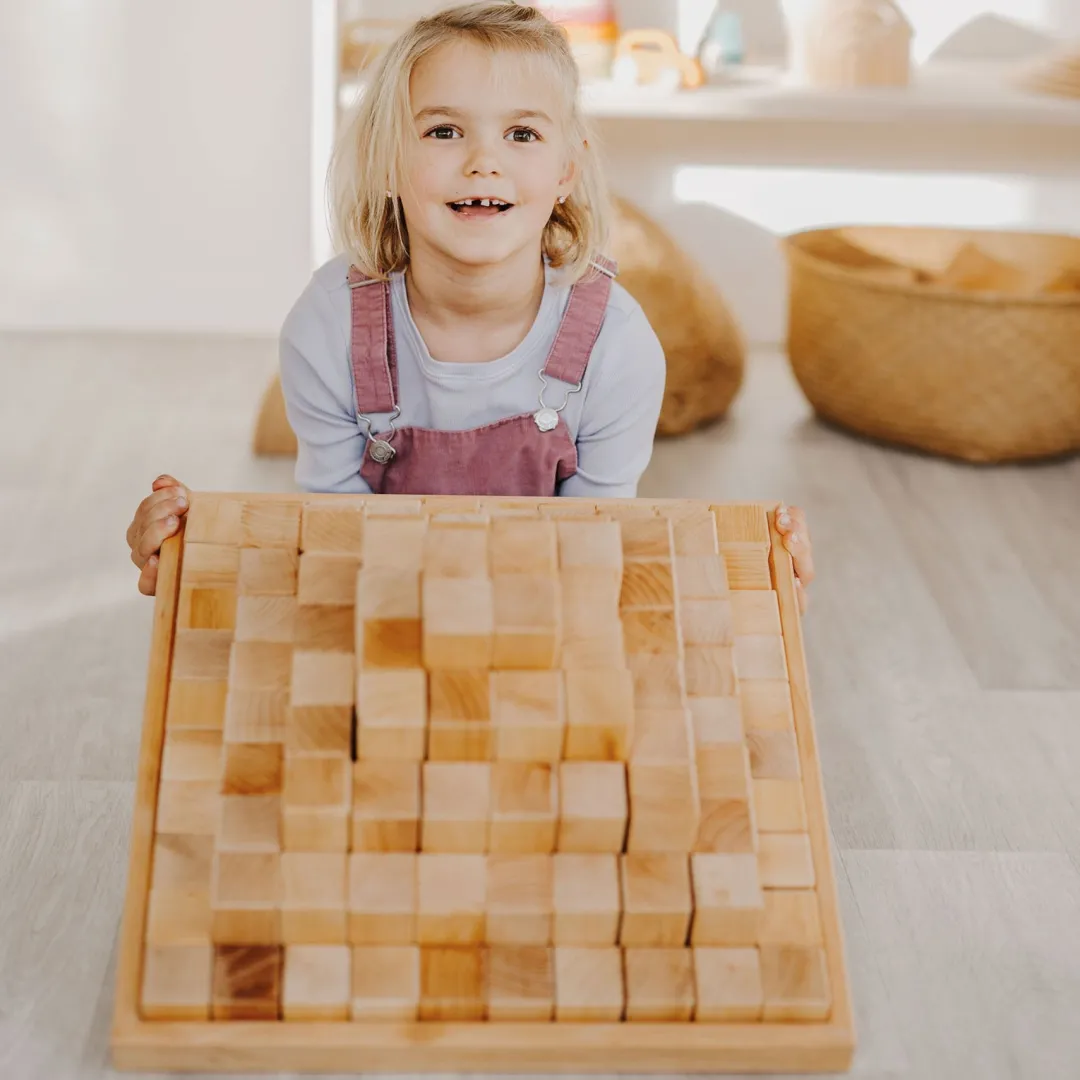 Grimm's Spiel u0026 Holz Marble & Ball Runs|Wooden Toys < Large Natural Wooden Stepped Pyramid