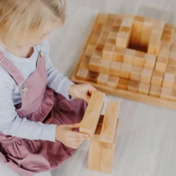 Grimm's Spiel u0026 Holz Marble & Ball Runs|Wooden Toys < Large Natural Wooden Stepped Pyramid