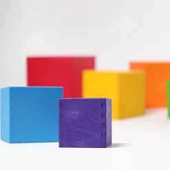 Grimm's Spiel u0026 Holz 12-24 Months|Early Learning < Large Rainbow Wooden Nesting Cubes