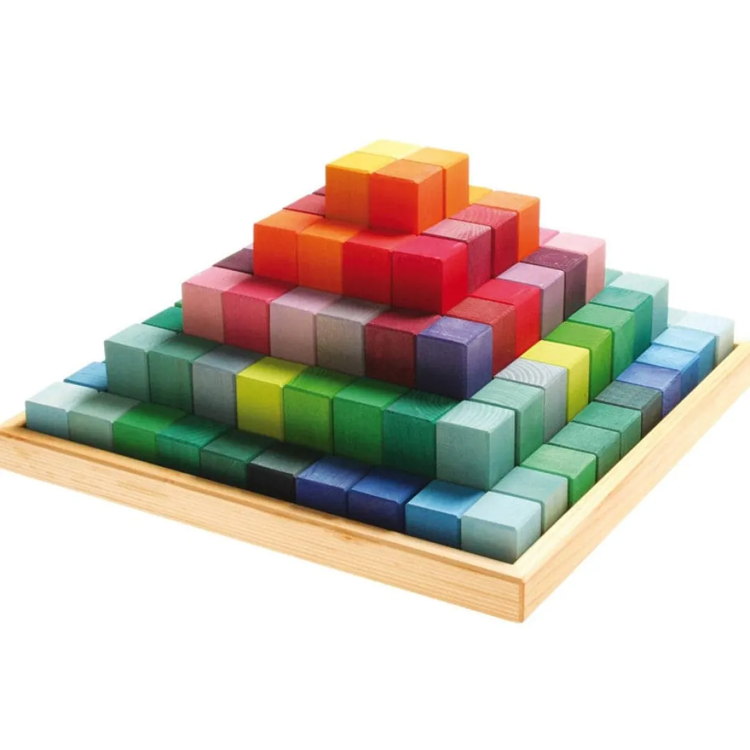 Grimm's Spiel u0026 Holz Marble & Ball Runs|Wooden Toys < Large Stepped Pyramid Wooden Math Blocks