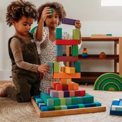 Grimm's Spiel u0026 Holz Marble & Ball Runs|Wooden Toys < Large Stepped Pyramid Wooden Math Blocks