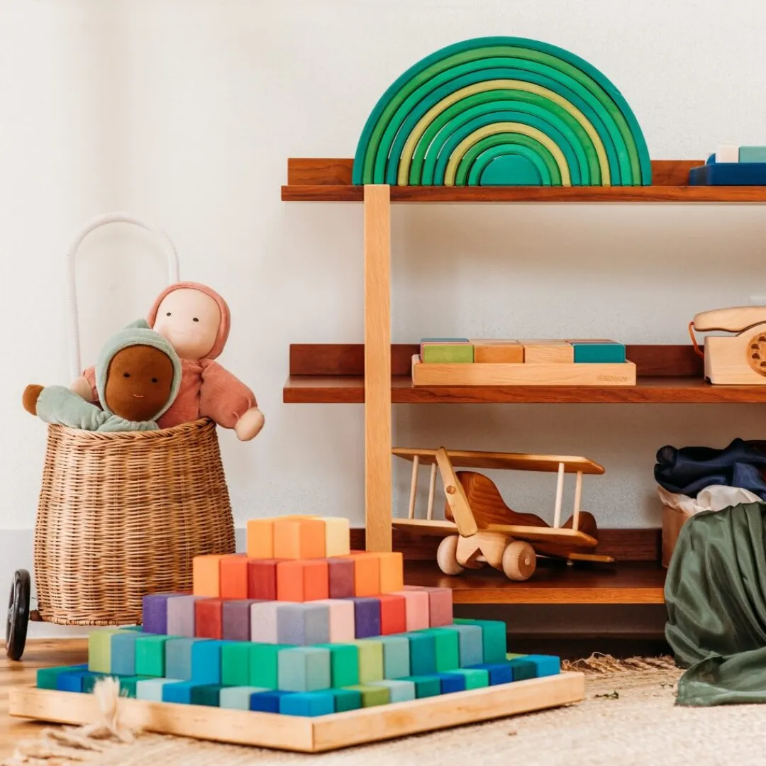 Grimm's Spiel u0026 Holz Marble & Ball Runs|Wooden Toys < Large Stepped Pyramid Wooden Math Blocks